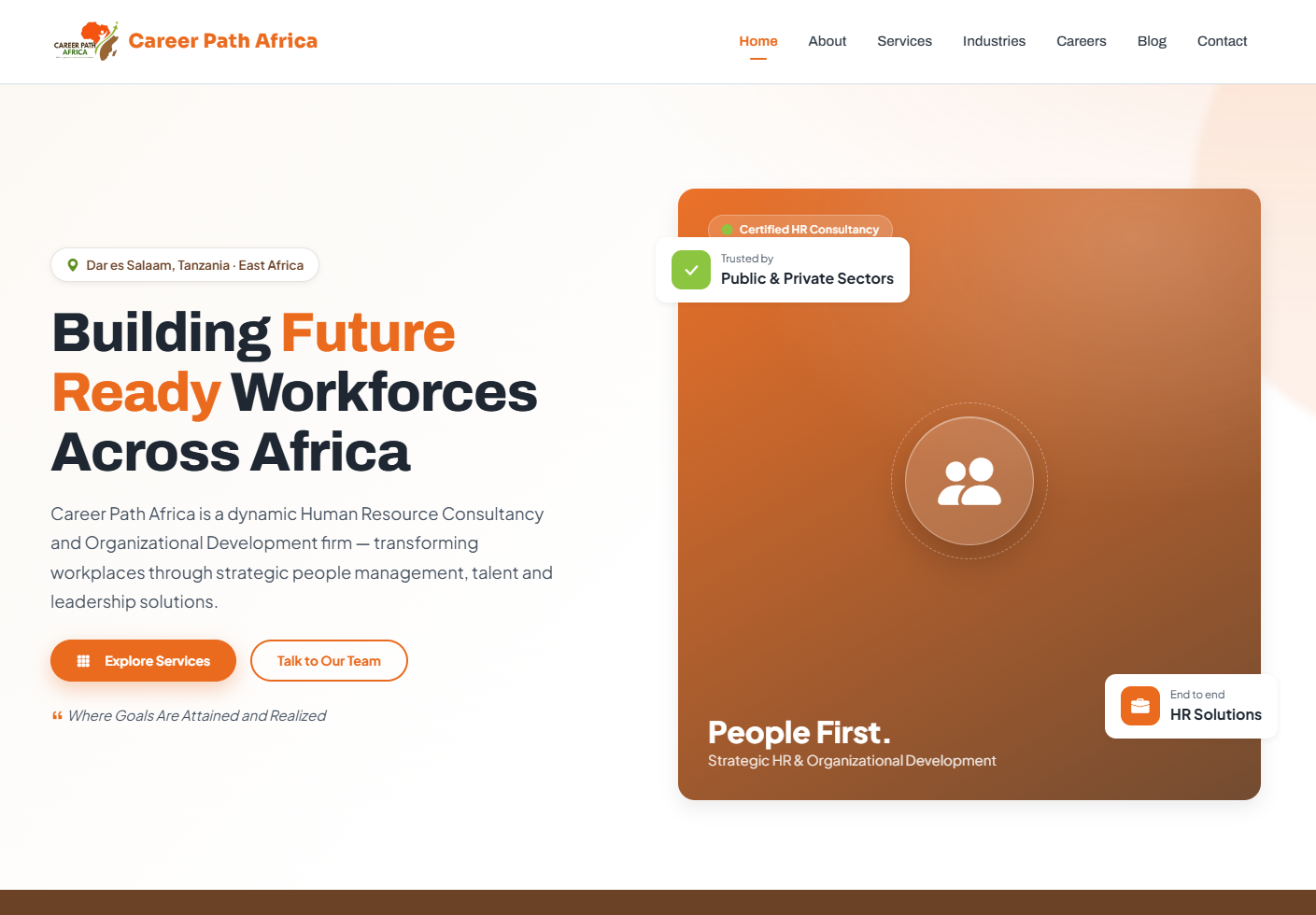 Career Path Africa Website Desing and Development